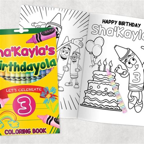 Crayola Personalized Coloring Books Custom Party Favors Etsy