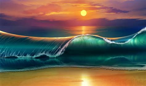 1920x1080 Driftwood Beach Sunset Waves Sea Coolwallpapersme