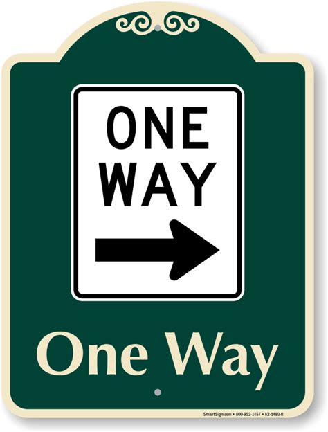 Designer One Way Signs In Stock
