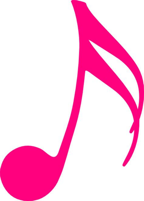 Pink Music Notes Clip Art