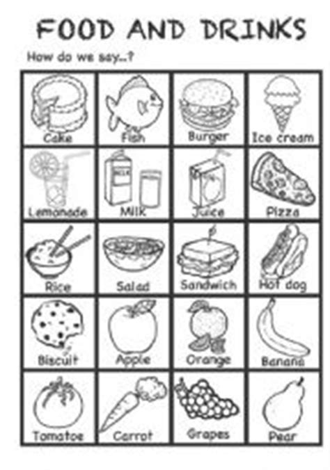 Welcome to esl printables, the website where english language teachers exchange resources: Food and drinks - ESL worksheet by pili07