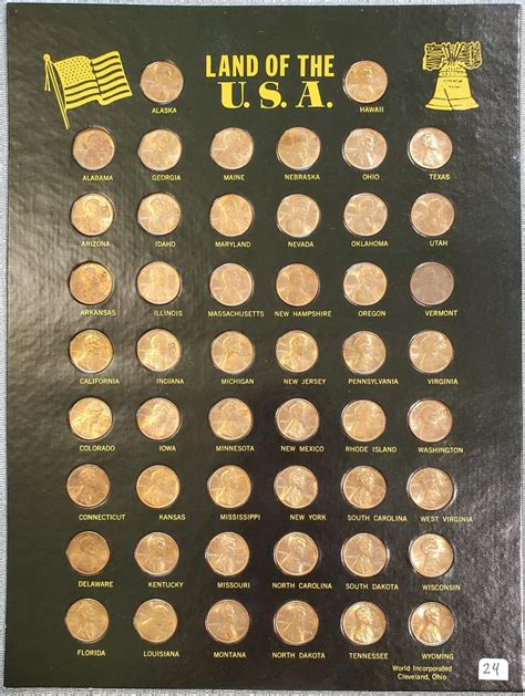 Sold Price 1975 Land Of The Usa Penny Collection Lot Of 50 August 6
