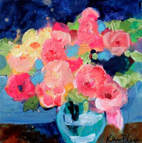 Vase of flowers, odilon redon, wikipaintings.org. Small Floral Still Life Abstract Flower Acrylic Painting