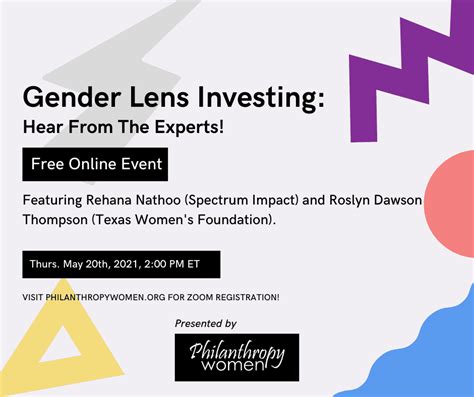 Free Gender Lens Investing Webinar Discussing Options With Experts