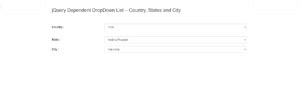 JQuery Dependent Drop Down ListCountry States And City In PHP