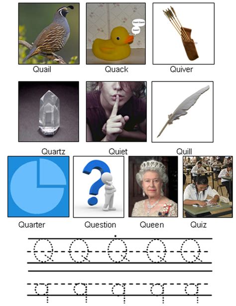 Picture Of Objects Starting With Letter Q