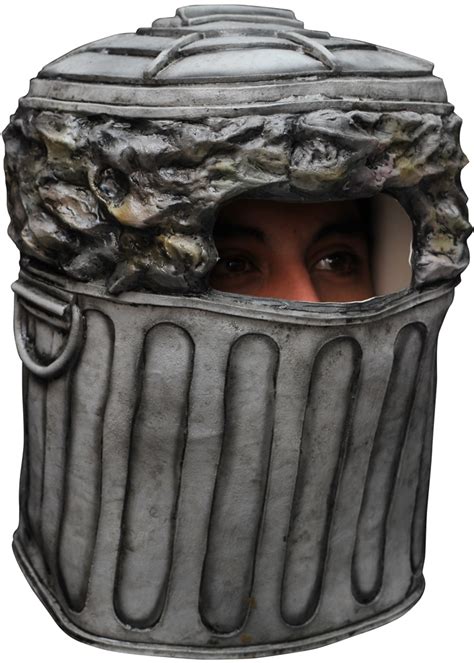Trash Can Garbage Man Dumpster Diver Overhead Latex Costume Mask