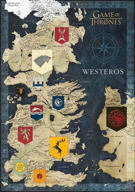 Game Of Thrones Map Of Westeros 500 Pieces Buffalo Games Puzzle