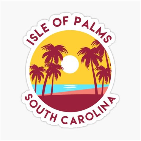 Isle Of Palms South Carolina Sticker For Sale By Investingroad
