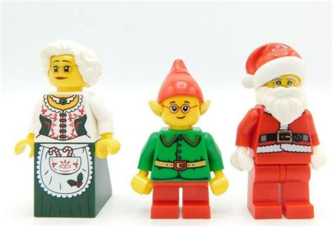 Lego Minifigures Mrs Claus And Santa Claus Elf Christmas Figures Ebay