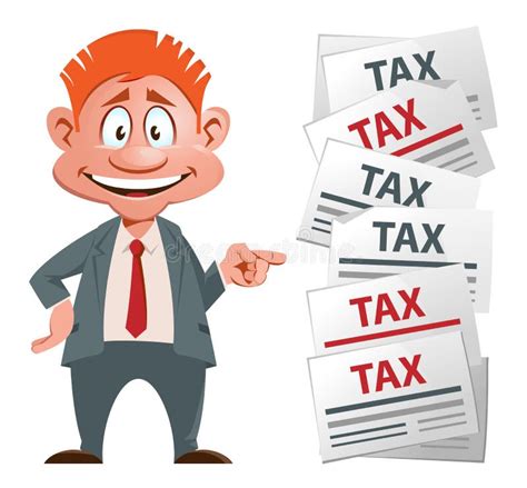 Businessman And Taxes Cartoon Stock Vector Illustration Of Pocket