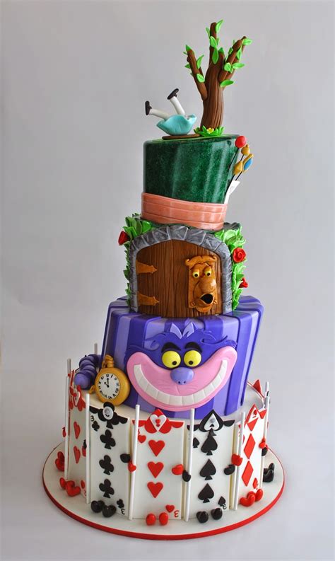 Hopes Sweet Cakes Alice In Wonderland Themed Wedding Cakes