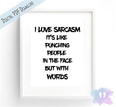 love sarcasm punching people wall art instant digital pdf love sarcasm punching people letter