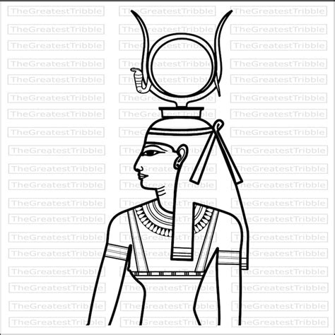 Art And Collectibles Clip Art Hathor Egyptian God Bust Clip Art Svg Png  Eps Vector Graphic