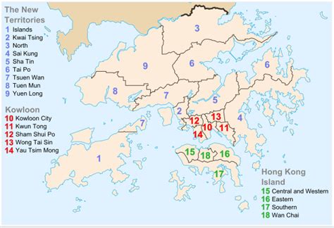 Hong Kong Administrative Divisionscities Districts Counties Towns