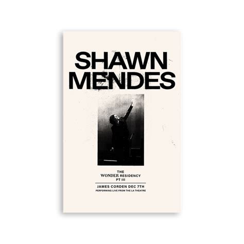 Wonder Residency Piii Litho I Shawn Mendes Official Store