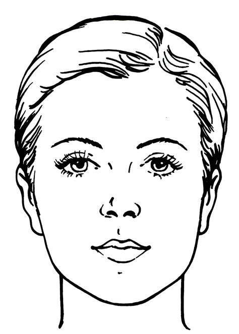 Sketches Of Women Faces Drawings Coloring Pages