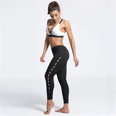 women quick dry hollow out workout gym training tight pants running yoga sport fitness exercise