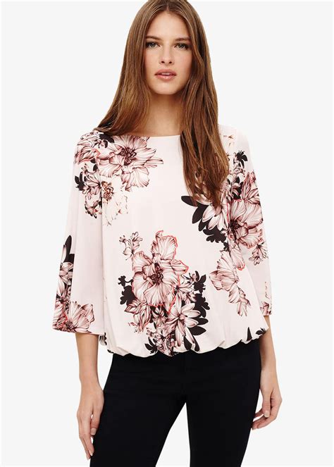 Thea Floral Print Top Phase Eight Uk
