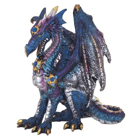 Q Max 4h Blue Dragon Statue Fantasy Decoration Figurine On Sale