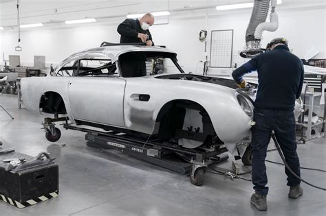 The 1964 aston martin db5 driven by sean connery in goldfinger is one of the most iconic movie cars of all time. Aston Martin- DB5 'Goldfinger' production resumes after 55 ...