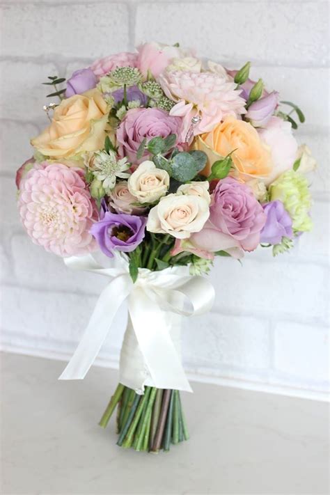 All Pastels Wedding Bouquet Wedding Flowers Bridal Bouquet Pastel