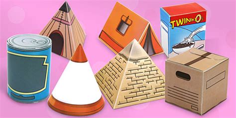 3d Shapes Objects At Home 3d Cut Out Pictures