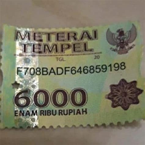 Gambar Materai 6000 Tahun 2020 56 Koleksi Gambar