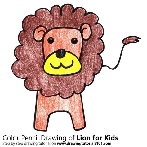 Lion Drawing For Kids How To Draw Lion Coloring Pages For Children
