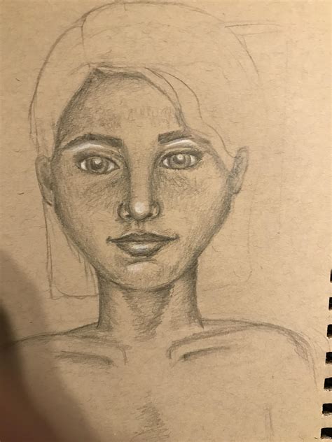 Today Was My First Time Drawing Faces And Working On Toned Paper After