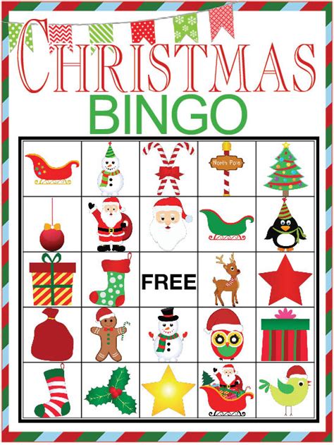 Free Printable Christmas Bingo Card Your Bingo Game Will Have 20 Game
