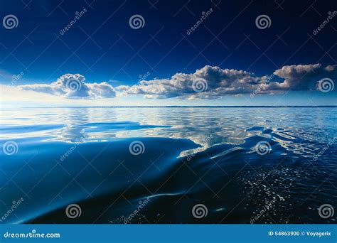 Beautiful Seascape Evening Sea Horizon And Sky Stock Photo Image Of
