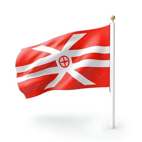 Premium Ai Image Flag Of Northern Ireland On Flagpole Isolated On