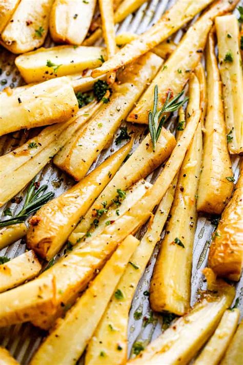Easy Garlic Butter Roasted Parsnips Recipe The Dirty Gyro