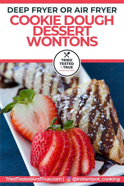 These ww (formerly weight watchers) wonton wrapper recipes prove that wonton wrappers can be used in a variety of ways—well beyond chinese food. Cookie Dough Dessert Wontons | Recipe | Wonton wrapper dessert, Cookie dough