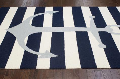 Color #1006 anchor cherry red. Rugs USA Homespun Anchor Striped Red Rug | Contemporary ...