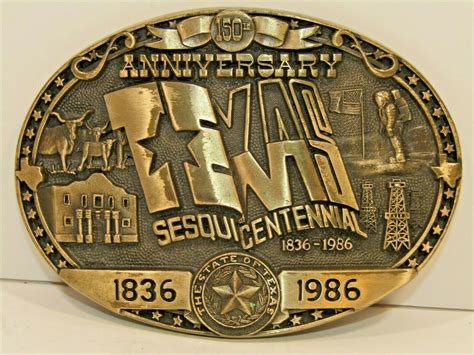 1986 Texas Sesquicentennial 150th Anniversary Limited Edition Brass
