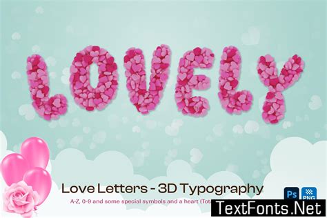 Love Letters 3d Typography 89h75fz