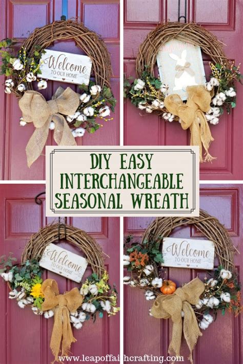 Easy Diy Interchangeable Seasonal Wreath Leap Of Faith Crafting