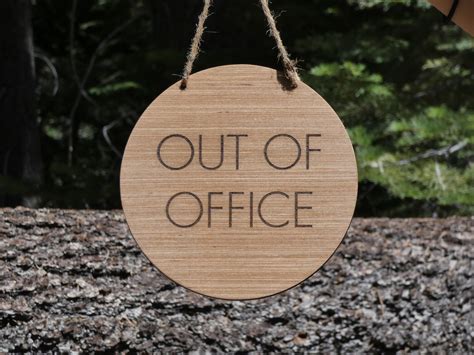 Out Of Office Sign Stepping Out Business Sign Custom Etsy