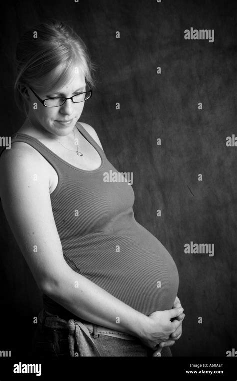 Portrait Of A Beautiful Pregnant Woman Stock Photo Alamy