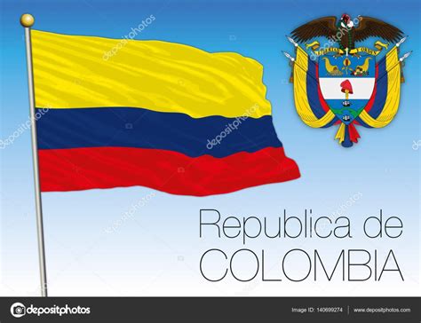 Republic Colombia Map Royalty Free Vector Image