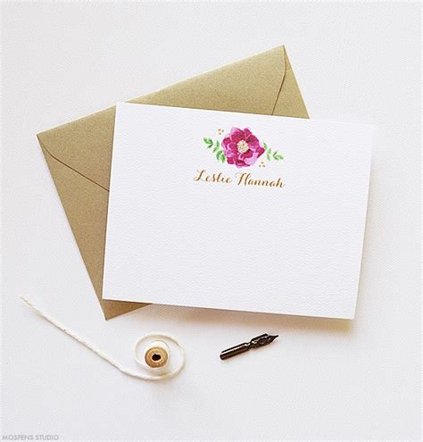 Personalized Stationery Thank You Notes Mospens Studio
