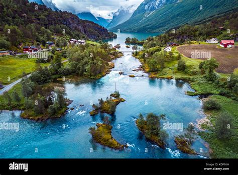 Beautiful Nature Norway Natural Landscape Aerial Photography Lovatnet