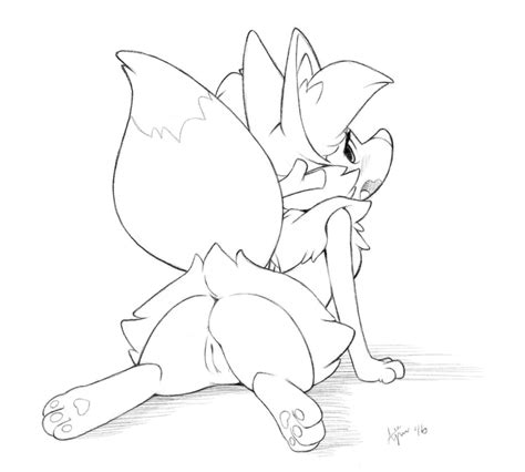 Rule 34 2016 3 Toes Ajin Anthro Anus Arm Support Ass Biped Black And White Blush Braixen Canid