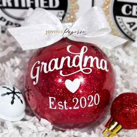 Grandma Ornament Personalized Ornaments Ts For Grandma Etsy