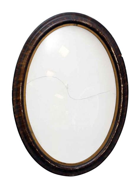 Oval Wood Picture Frame With Original Bubble Glass Olde Good Things