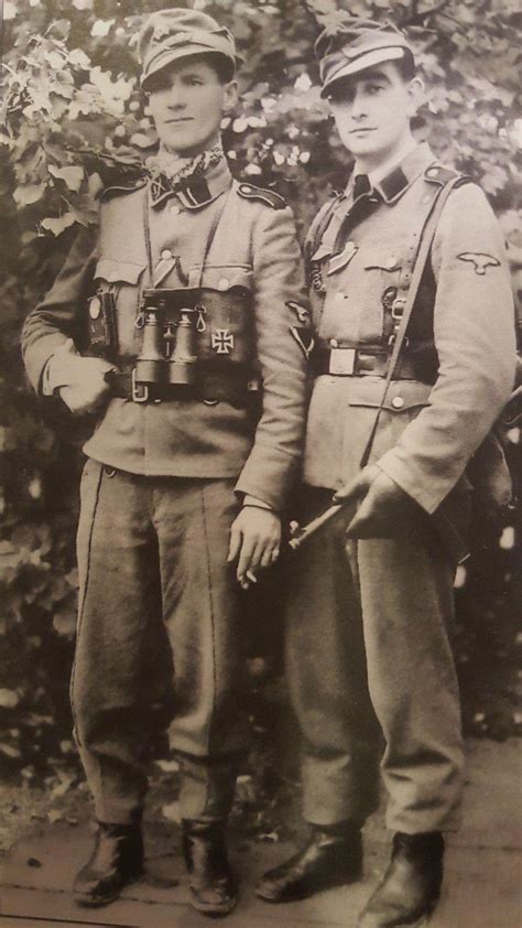 Shot Of Two Members From The 36th Ss Division Oskar Dirlewanger Only