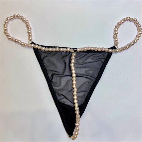 pink pearl g string etsy