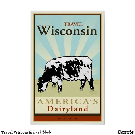 Travel Wisconsin Poster Zazzle Wisconsin Travel Postcard Vintage